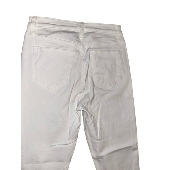 J.CREW 28 Lookout High Rise Skinny Crop White Destroyed Stretch‎ Denim Jeans - Picture 7 of 8